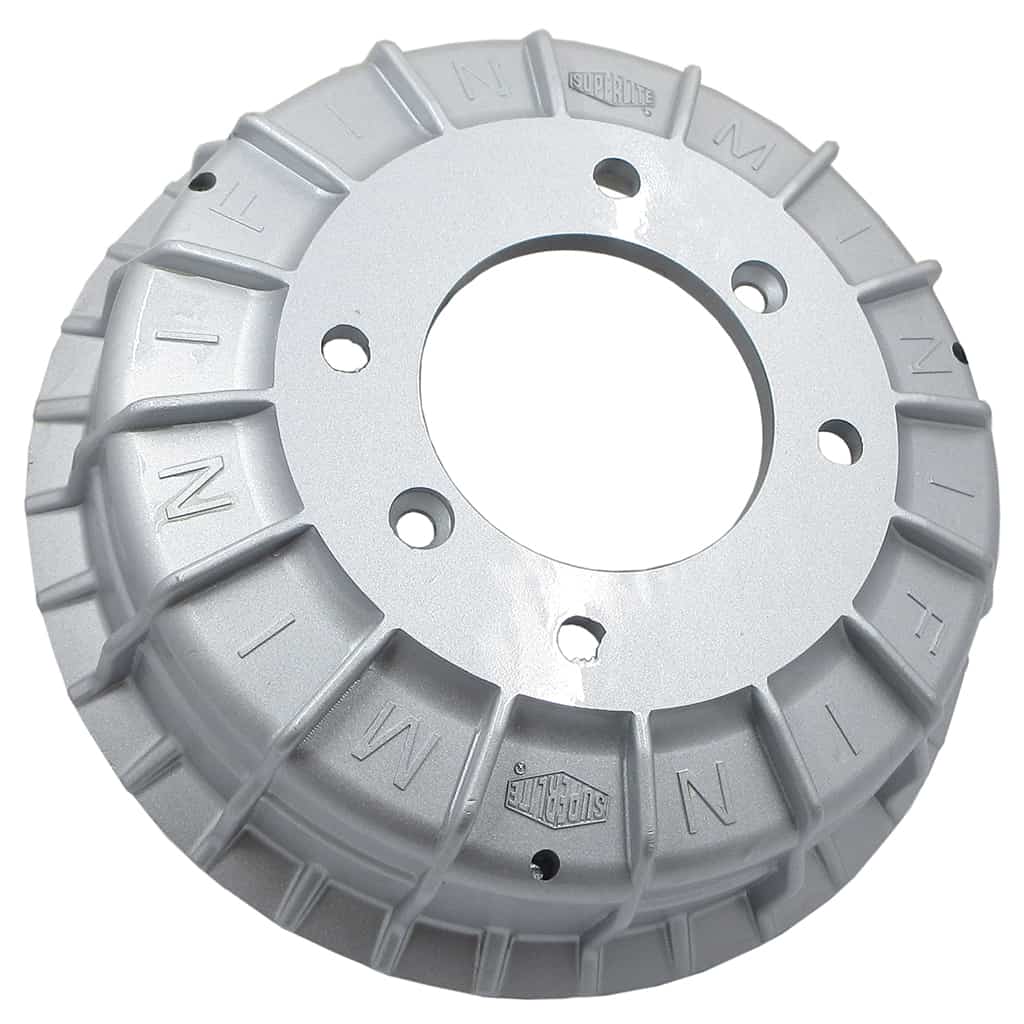 Brake Drums, Finned Aluminum, No Spacer, Pair (MINIFIN)
